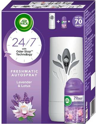 Airwick Lavender , Lotus Automatic Spray Freshmatic Automatic Air Freshener Complete Kit