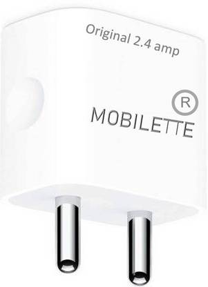 Mobilette 2.4 A Wall Charger for Mobile with Detachable Cable