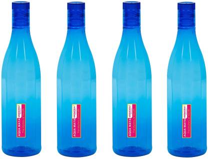 VARMORA Aqua Maya 1 Litre Water Bottles (Set of 4) Blue 1000 ml Bottle