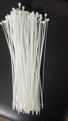 KRIPSON Nylon Standard Cable Tie 150X3.6MM (White, Pack of 100) Nylon Standard Cable Tie