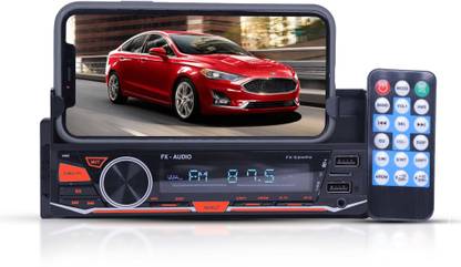 Flipkart SmartBuy 220W Front Panel Single Din FM/AUX/BT Media Player in-Built Mobile Holder Car Stereo