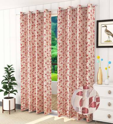 Fresh from Loom 275 cm (9 ft) Jacquard, Polyester Room Darkening Long Door Curtain (Pack Of 2)