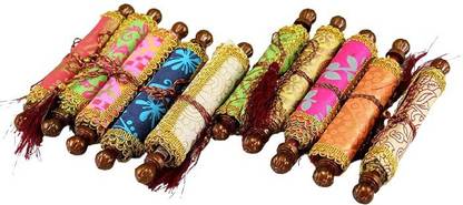 eSplanade Money Gift Lifafa Envelopes Rolling Scroll type Multi color Handmade Paper Used Envelopes