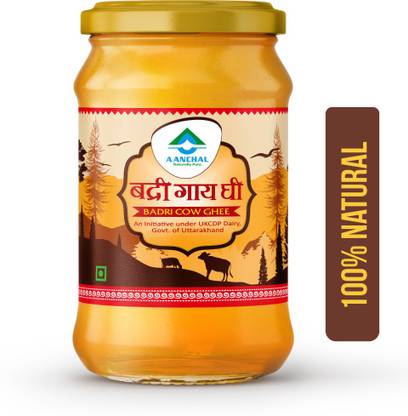 Aanchal Badri Ghee an initiative of Dairy farmers from Himalayan state of Uttarakhand Ghee Glass Bottle
