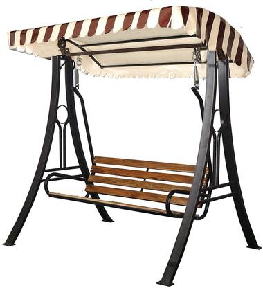 Smarts collection Swing/Jhula Indoor Outdoor with Stand, Roof & Seat Iron Large Swing