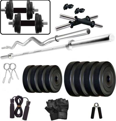 STARX 20 kg PVC weight with rods and accessories Home Gym Combo