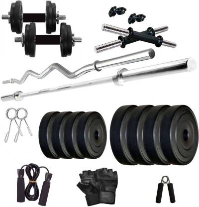 STARX 20 kg 20 kg PVC plates dumbbell set Home Gym Combo