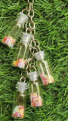 ShopTalk five Level Glitter bottle Key Chain