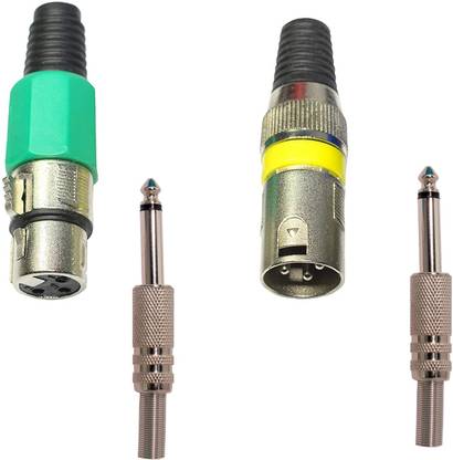 Ovicart 3 Pin MIC XLR Male Female Microphone Cable Connector with 6.3Mono Jack Male/Female XLR Connector