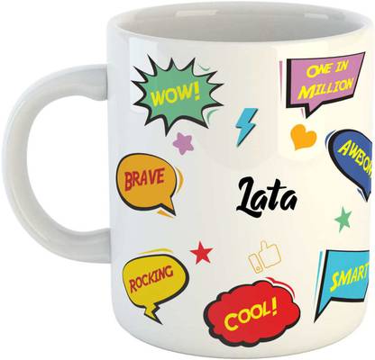 Impresion Lata Coffee Cup Gift for Daughter, Son, Sister, Brother, Name -Lata Ceramic Coffee Mug