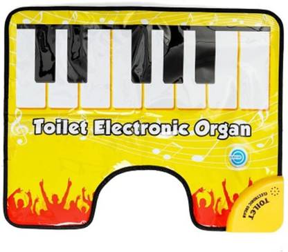 LAVNIK Potty Piano Song Book Hilarious Bathroom Entertainment Makes Great Gag All Ages Upgrade Potty Piano Sounding Bathroom Rug, U-Shaped Toilet Rug Bathroom Fun Toe Analog Portable Keyboard