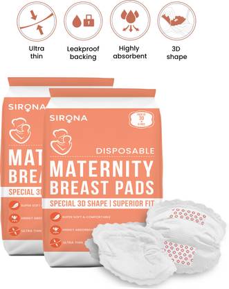 SIRONA Super Soft, Ultra Thin & Special 3D Shape Disposable Maternity Nursing Breast Pad