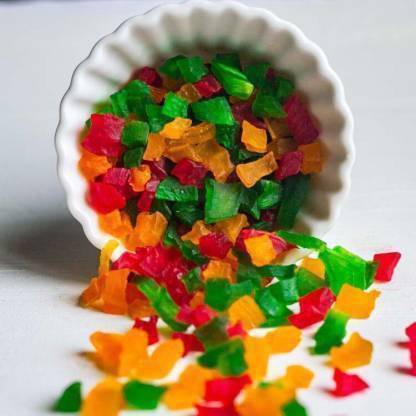 Nutri Hub Multicolor Tutti Frutti | Fresh Cherries for Cakes & Cookies Decoration(400 g) Cherries