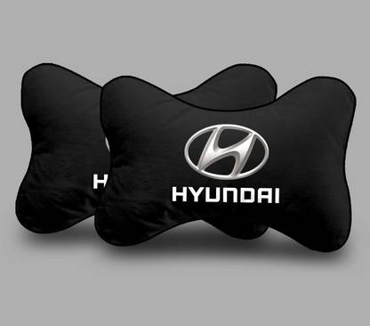 kioni Black Polyester Car Pillow Cushion for Hyundai