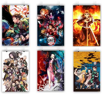 (Demon Slayer A4 Combo Pack of 6) 112 Paper Print