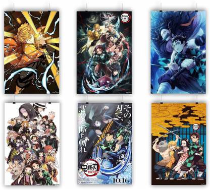 (Demon Slayer A4 Combo Pack of 6) 104 Paper Print