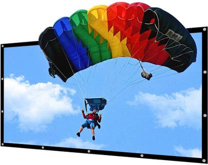 royality 110 inch 16:9 HD Projector Screen, Anti-Crease Foldable Portable, white matt Projector Screen (Width 96 cm x 54 cm Height)