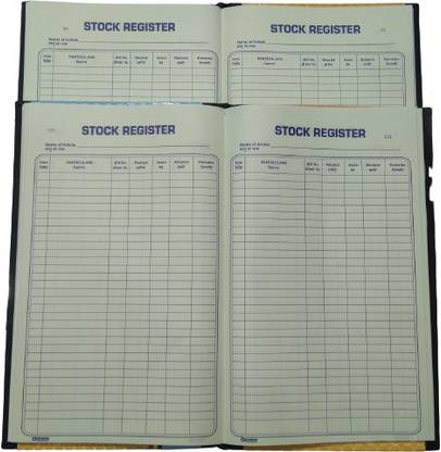 ROYALSHOP STOCK REGISTER SET OF 2 stock 220 pages =2 1-Part stock register