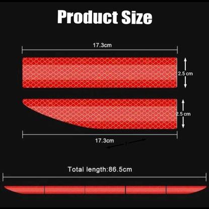 HindK Store REFLECTIVE STICKERS FOR CAR & BIKES MULTIPURPOSE 101.6 mm x 38.1 m Red Reflective Tape