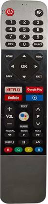 HDF Voice Supported Remote Control Compatible For Motorola Smart LCD/LED TV. NFLXFNC Motorola Smart TV, Nokia Smart TV, Blaupunk Smart TV Remote Controller
