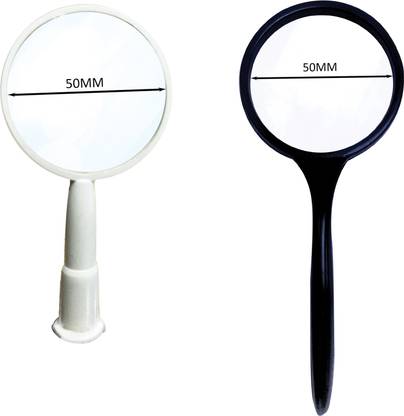 SmartBooksPublishers Combo of 2 Magnifying Glass Lens 50MM Double High Power Handheld for Reading and viewing small objects 20X MAGNIFYING GLASS (Black) | A Compact Magnifire for Artist, Engineers, Hobbyists, Photographers, Scientist, Stap Callectors And Students. 3D Poster