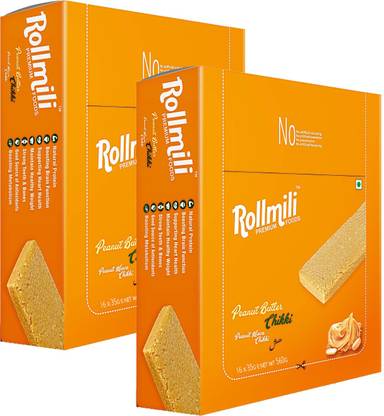 Rollmili Peanut Butter/Mawa Chikki Two Box