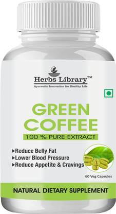 Herbs Library Green Coffee Bean Extract 800mg for Weight Loss - 60 Capsules