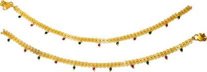 SH-WA-GOLD-MC-DP Brass Anklet