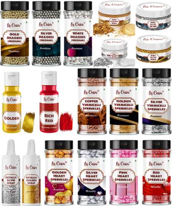 La Casa 18 in 1 Combo Cake Toppings Essentials Kit Sprinkles