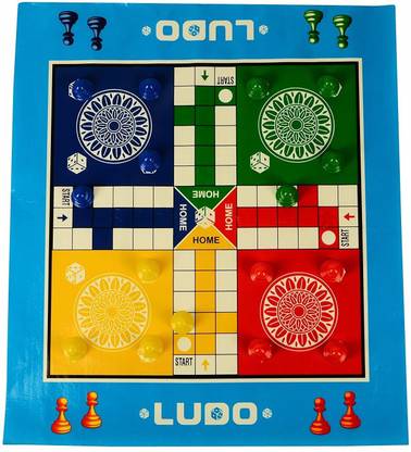 SHAKYA WORLD Kid's Giant Ludo Game Mat (Multicolour, Size 70x80 cm) Board Game Accessories