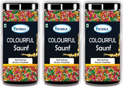 Victuals Colourful Sugar Coated Saunf Mukhwas | SAUNF | Fennel Candy | sweet Mouth Freshener