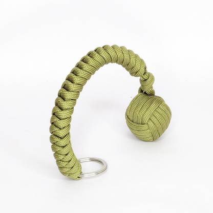TrustShip ™ Self Defence Golden Ball Paracord Key Ring Outdoor Camping Hiking Travelling Key Chain