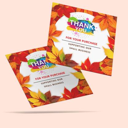 RINKON Thank You Cards (Pack of 100) For Business Thanks Greeting Card Greeting Card Business Card