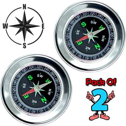 CMPASS Set Of 2 High Accuracy Magnetic Car Dashboard Compass (1 Year Warranty) Compass