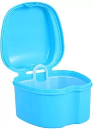 Rrimin Denture Bath Box Case Dental False Teeth Storage Box Cleaning Container Dental Elevator