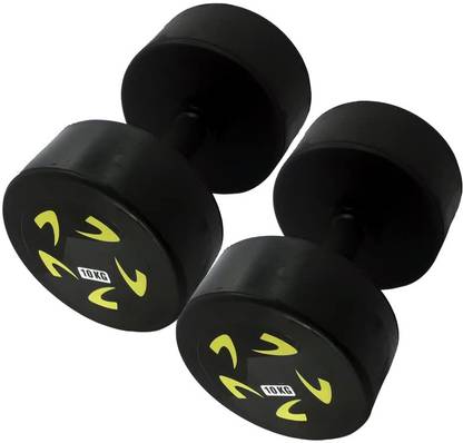 YMD 10KG X 2 Pcs Exclusive Quality Rubber Dumbbell Fixed Weight Dumbbell