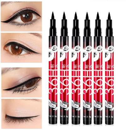 teayason Insta Beauty Water & Smudge Proof 36 Hour Long Lasting Liquid EyeLiner Pack of 6 15 g