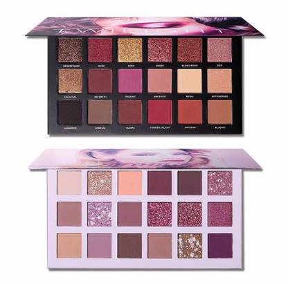 NYN HUDA 36 Colors Combo Matte Shimmer EyeShadow Palette Eye Shadow Nude + Rose Gold 36 g