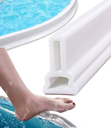 Niyanta Silicone Water Dam for Shower, Self-Adhesive water Stopper for Bathroom kitchen 100 cm Single Sided Tape