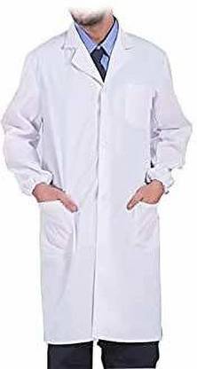 उमंग Cotton Full Knee Length Medical Lab Coat | Lab Coat For Students/Nurse (Size:L) शर्ट हॉस्पिटल स्क्रब
