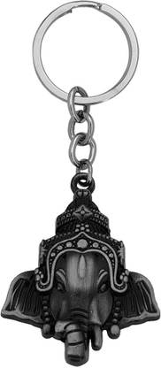 M Men Style Lord Shiv Shree Ganesh Gajanan Ganapati Double Side Keychain and Keyring Gift Key Chain