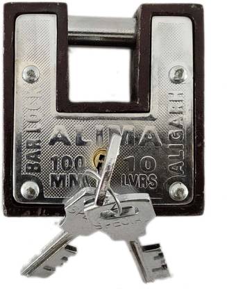 SHREE GANESH ENTERPRISES Alima Bar Lock 100 mm Having Sliding With 3 Keys - 10 Lever Aligarh Lock Lock