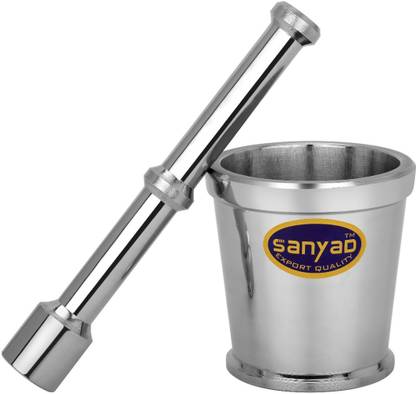 SANYAD khalbhatta /okhli masher/mortar and pestle set/khandni dasta/ khalbatta NO.3 Stainless Steel Masher