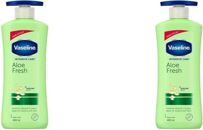 Vaseline `ALOE FRESH HEALTHY SOFT SKIN BODY LOTION 400 ML X 2