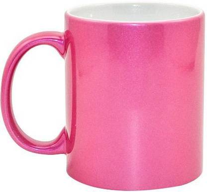 R CREATION PINK METALLIC MUG Ceramic Coffee Mug