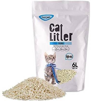 PETS EMPIRE Cat Litter Dust-Free Milk Flavour Tofu Cat Litter Net wt .-6 L Pet Litter Tray Refill