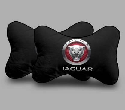 kioni Black Polyester Car Pillow Cushion for Jaguar