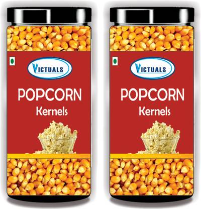 Victuals Premium Popcorn Kernels 600gm ( 2 X 300gm )| Makai Popcorn (Ready to cook) Unflavored Popcorn