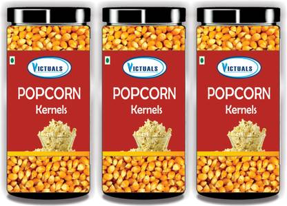 Victuals Popcorn Kernels 600g ( 3 x 200g ) | 100% Popping Kernels | Makka | Makai | Unflavored Popcorn