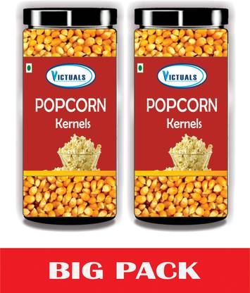 Victuals Popcorn Kernels Seeds 1kg ( 2 x 500g ) | 100% Popping Kernels | Pop corn Makka Unflavored Popcorn